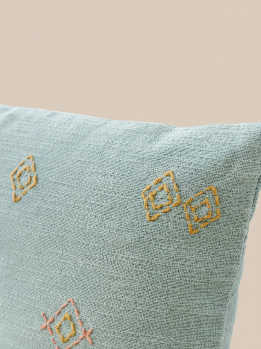 Coussin bleu Irisa 45 cm x 45 cm - 2