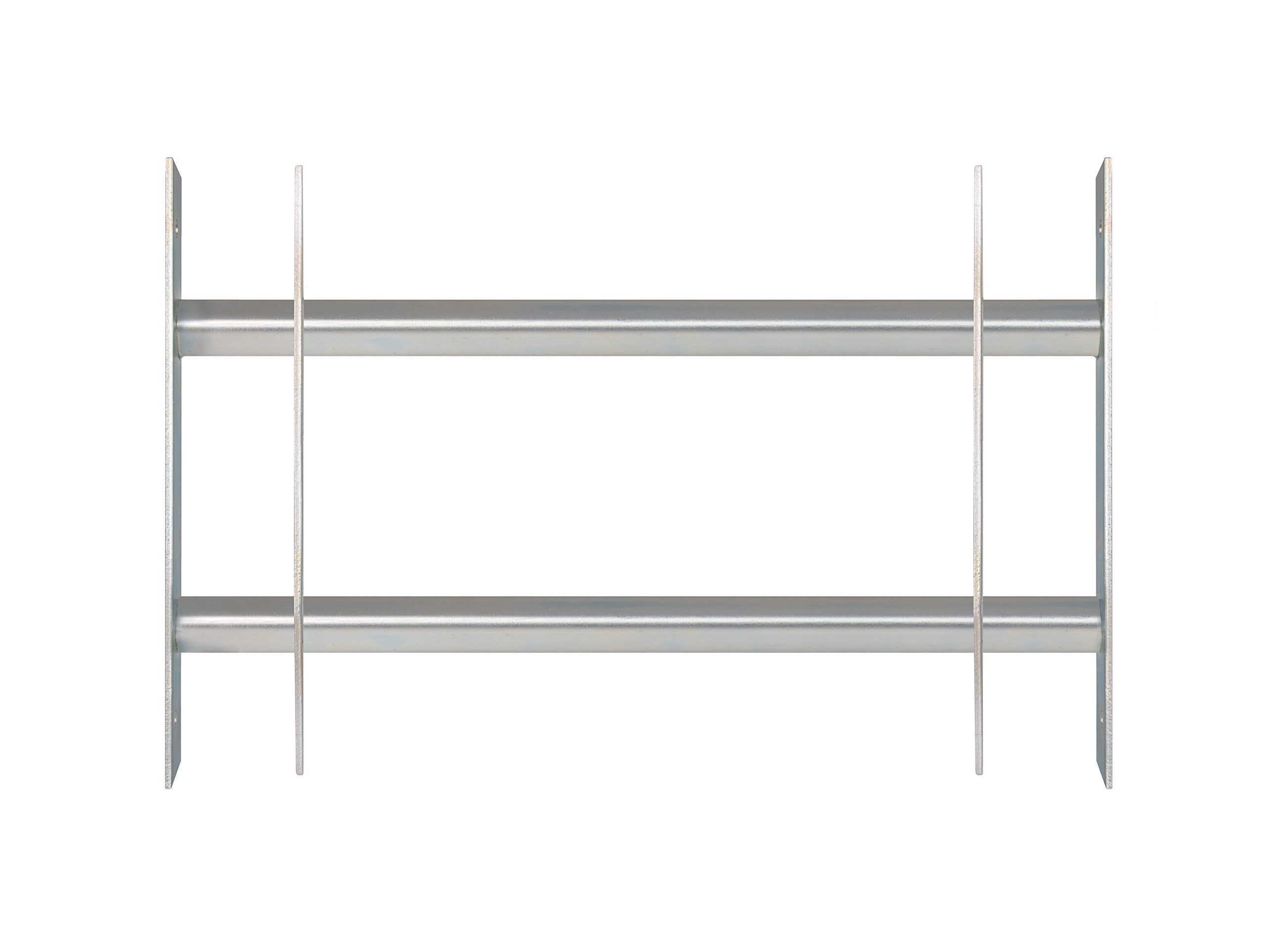 Coppia Cerniere Per Cancello Pesante Con Fasce - 5/8 X 300 Mm - Acciaio Zincato Argento