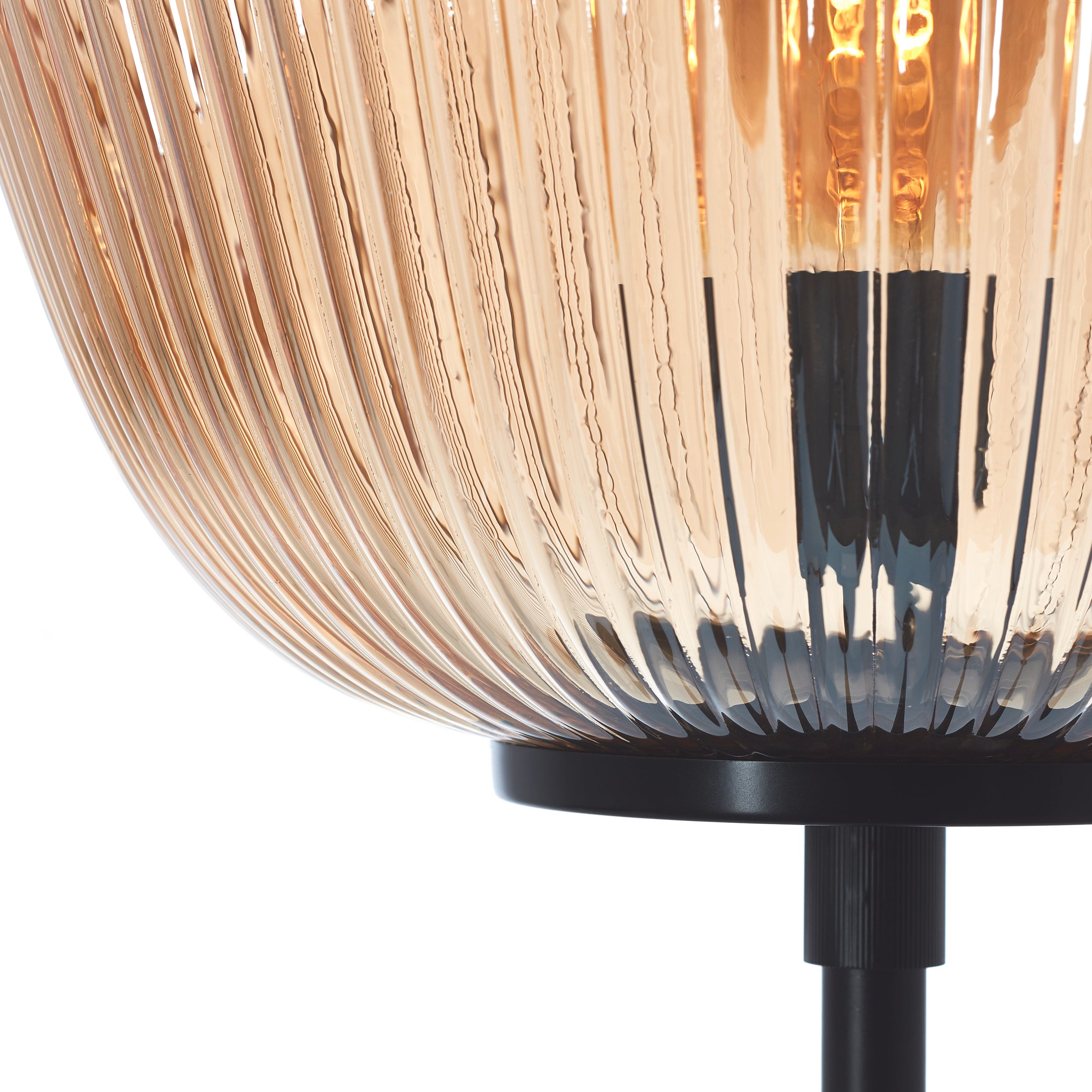 Brilliant lampa podłogowa Kaizen 140cm bursztynowy/czarny matowy metal brązowy 1x A60, E27, 40 W - 6