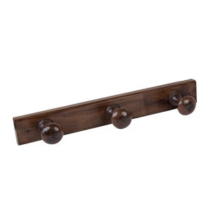 Kazai. Appendiabiti da Parete Legno 'Toke' | Design Moderno con Ganci Murali Nascosti | Pannello in Impiallacciatura di Legno Massello | Quercia, scuro