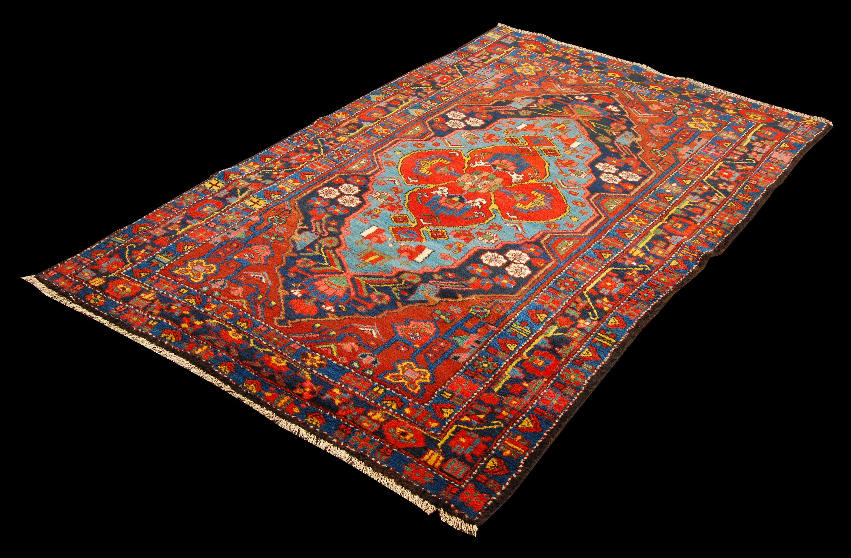 Alfombra oriental hecha a mano original, medida: 208x128 cm con certificado de autenticidad