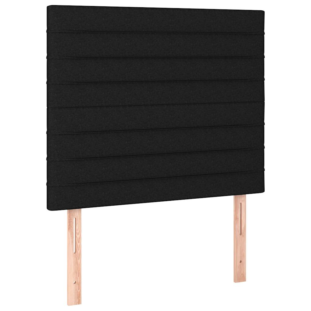 Cadre de lit sans matelas noir, tissu, pour la chambre, 100 × 200 cm - 9