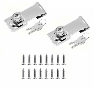 Verrou Porte Avec Clef 2pcs, Moraillon Loquet De Porte Cadenas Et Loquets Moraillon De Verrouillage Pour Porte Meubles Armoire Tiroir 96426230