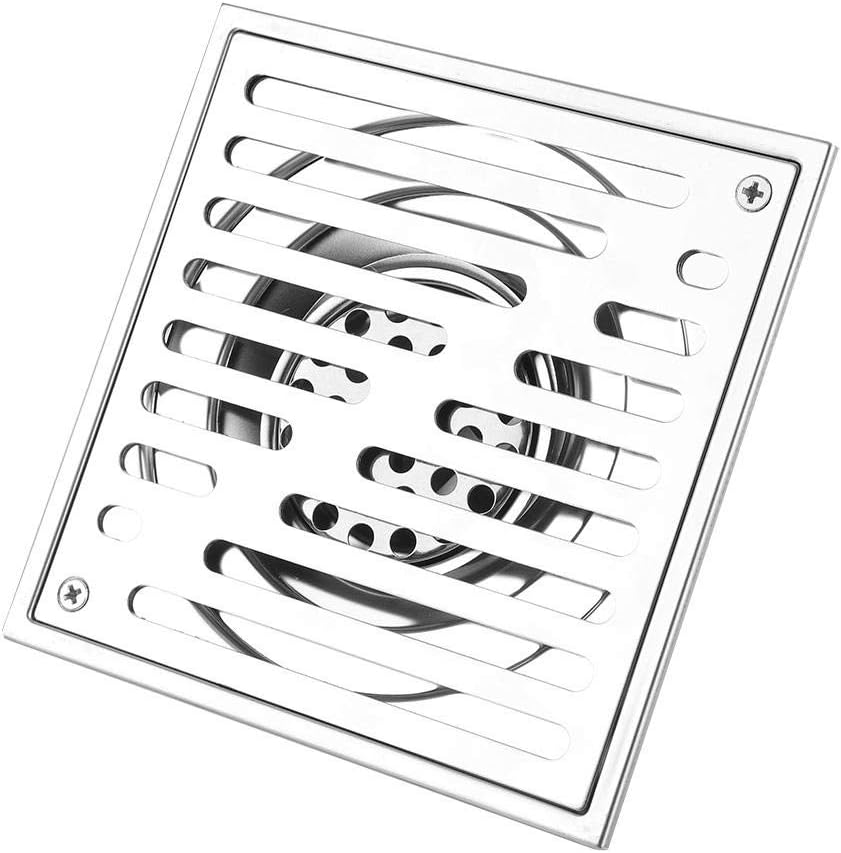 Odpływ podłogowy kwadratowy 150x150 mm - Stal nierdzewna, antyzapachowy - Do łazienki, prysznica, kuchni