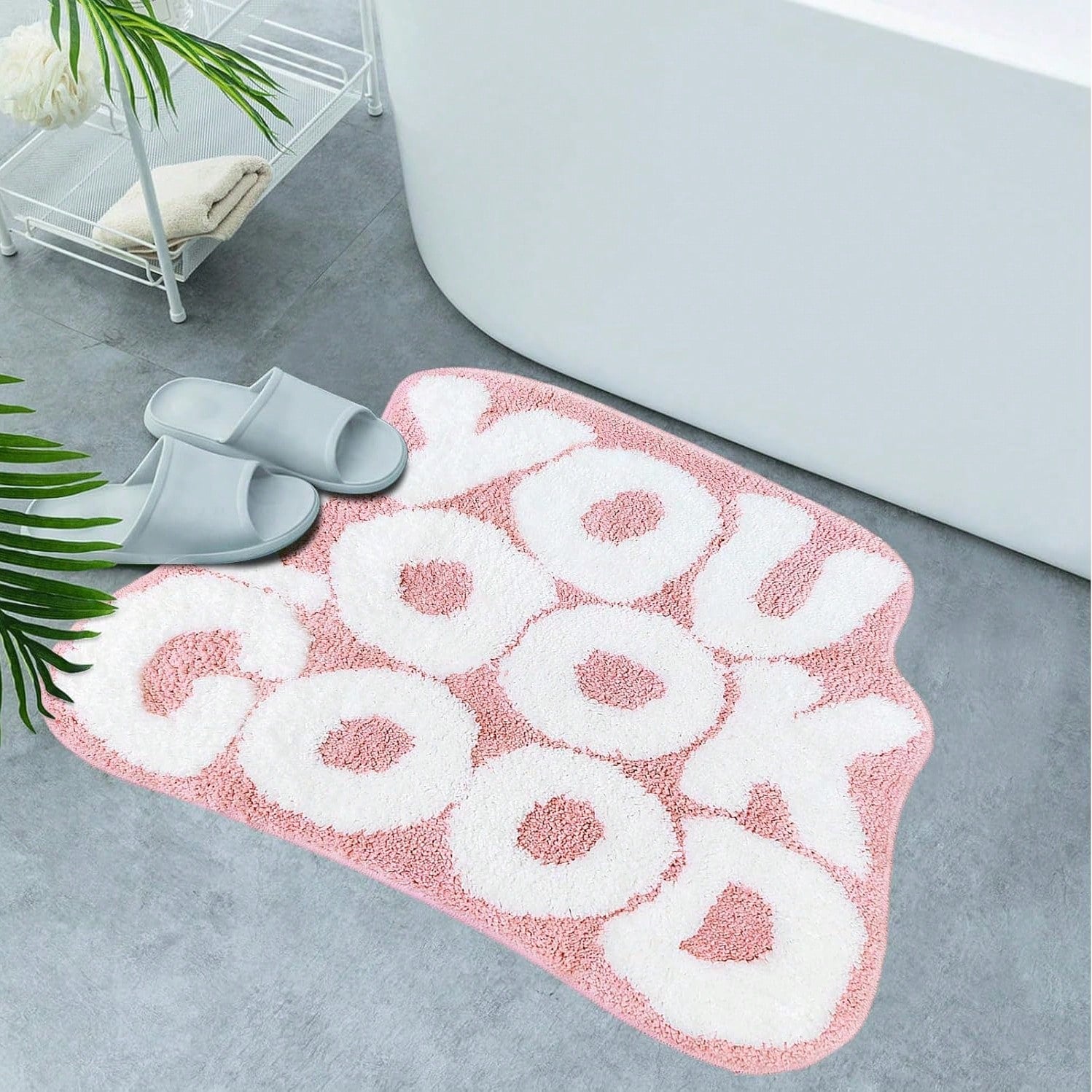 YISUMEI Tapis de salle de bain avec motif ancre nautique, antidérapant, super absorbant, avec revers en caoutchouc, adapté sous la salle de bain, paillasson pour douche, lavabo, 43,2 x 61 cm
