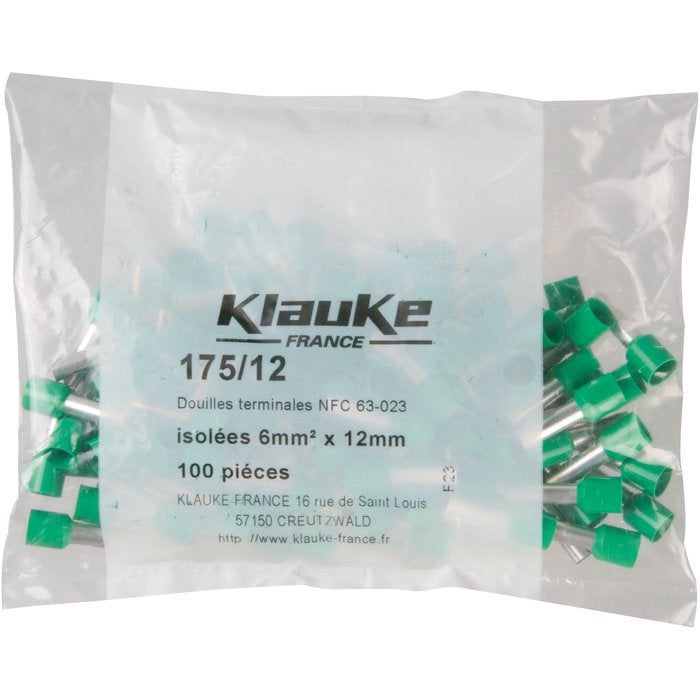 Embout de câblage pré-isolé NFC - Vert - Klauke - 2