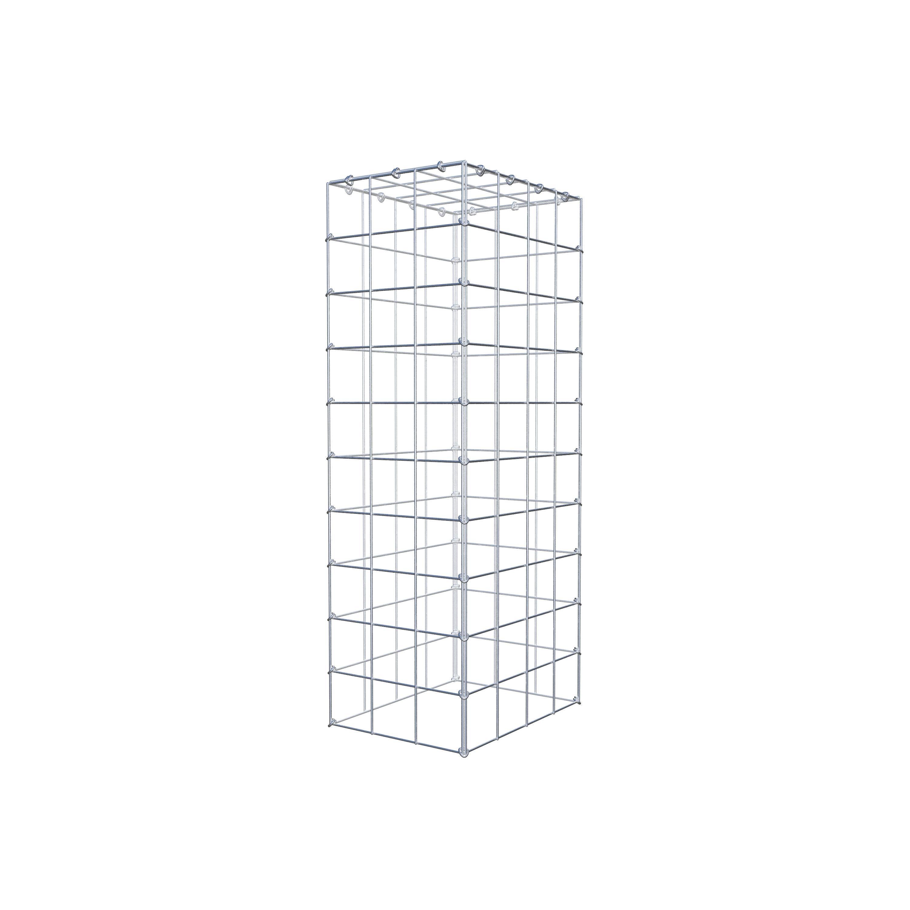 Gavión para apilar en acero galvanizado 100x40x30cm (LxAxP), malla 10 x 10cm, Anillo en C, sin rejilla inferior - 2