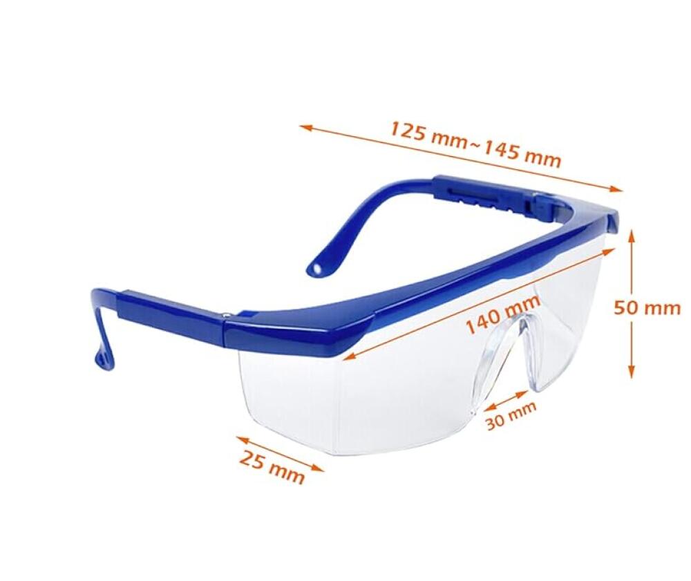 Lunettes de Sécurité,3 PCS Lunettes de Protection Anti-buée Cadres Bleus Lunettes UV Protection pour Enfants Adultes avec Lentilles PC et Plus Epaisse - 2