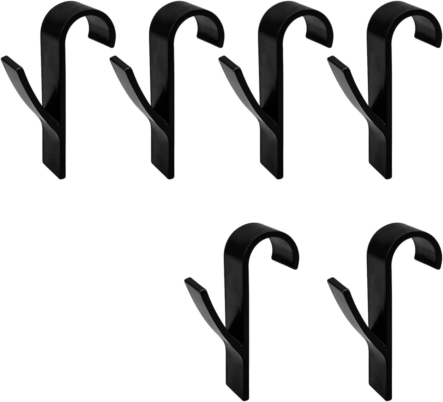 Wsporniki haków do grzejnika, haczyki na ręczniki do łazienki, wieszak na ręczniki, 6 haczyków do łazienki (czarny) 9,6 cm