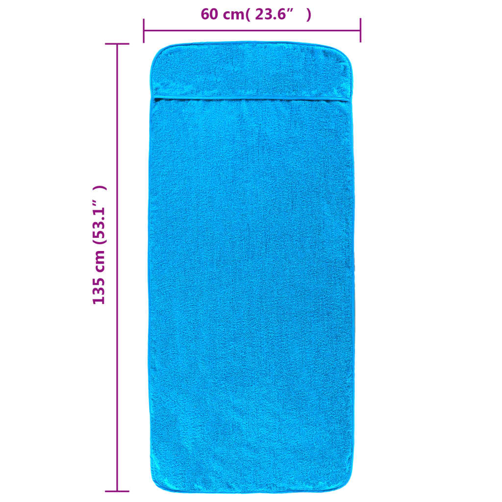 Serviettes de plage 2 pcs tissu turquoise 400 g/m2 60x135 cm - COMFORTXL - 8