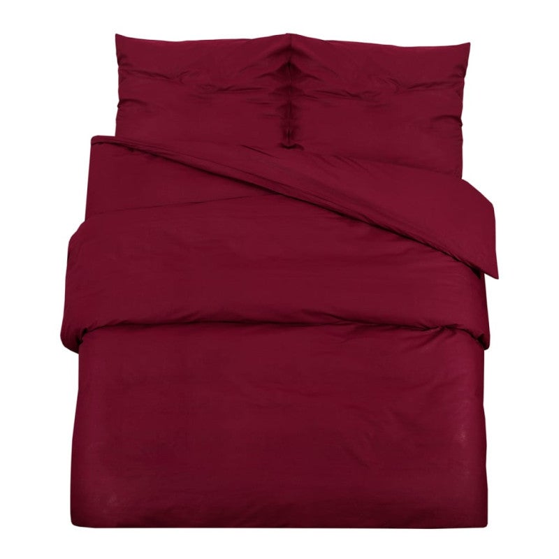 Ensemble de housse de couette Bordeaux 240x220 cm Coton - 2