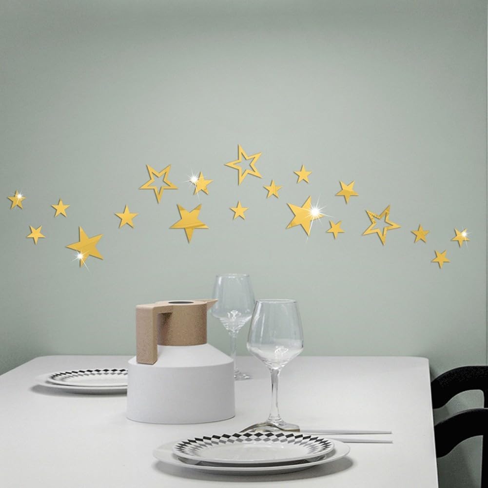 Autocollant Mural 3D Romy - Blanc Et Or N260, Motif Floral, Amovible