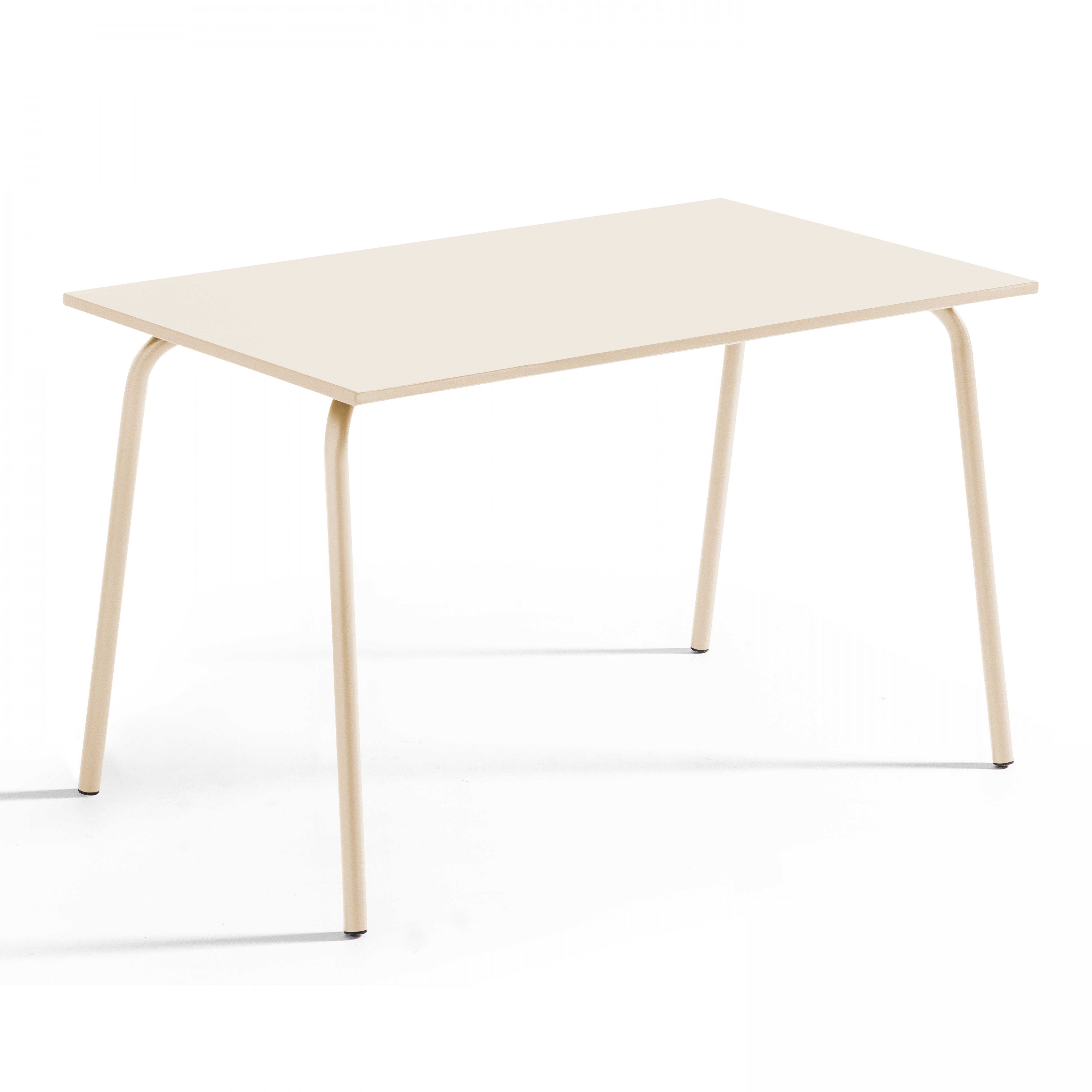 Ensemble table de jardin en métal et 4 chaises ivoire , Palavas - Oviala - 3