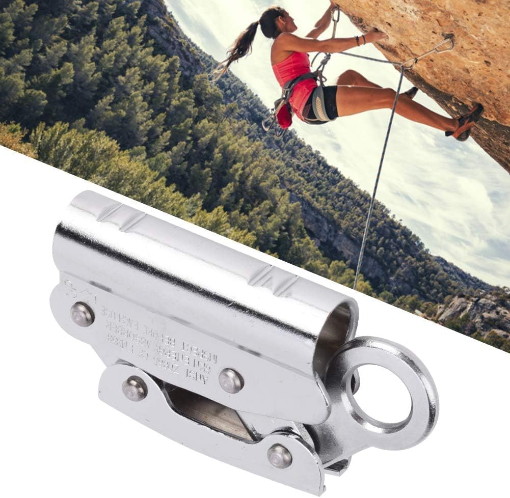 Dispositif d'arrêt de descente auto-freinant, outil de prévention des chutes d'escalade autobloquant 6KN, coulisseau de corde fermé de 16 mm - 6
