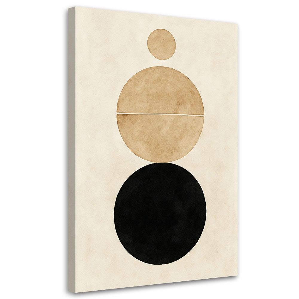 Impression sur toile - Image sur toile - Un design minimaliste avec des formes bouclées en or et