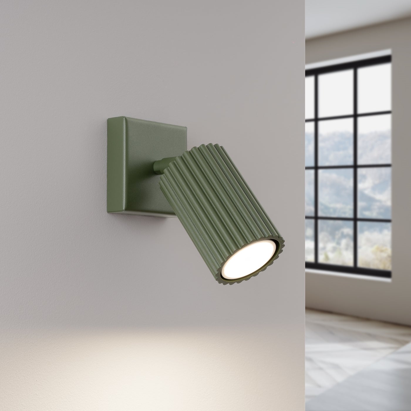Kinkiet GLOOW zielony oliwkowy LED 3000K - 8x16x16cm Sollux