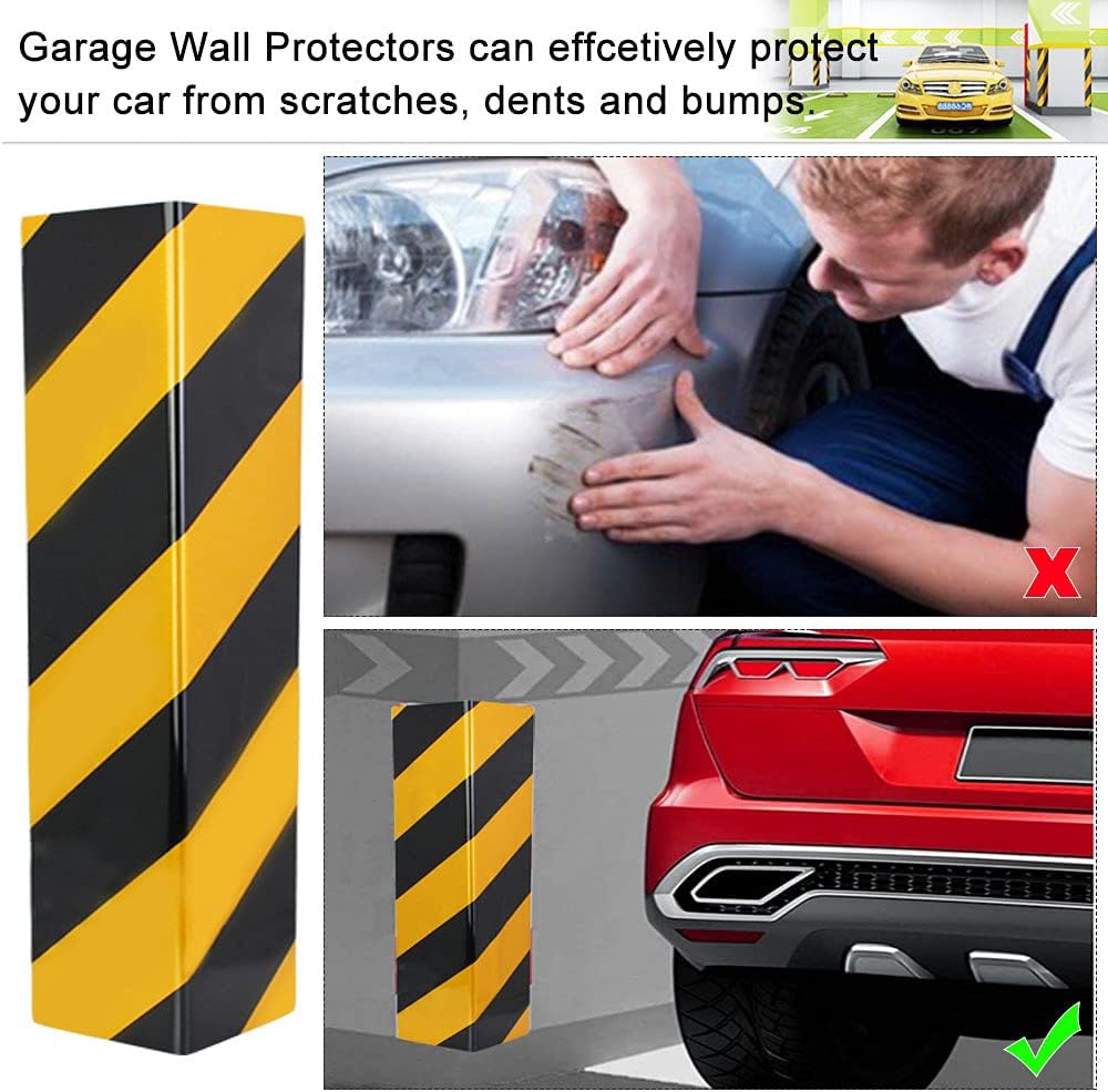 4 Pièces Protection d'Angle Garage Adhésives Protection Murale Garage Voiture 40cm Protection Garage Mur Mousse Protection Garage Pare Choc Protecteur - 4