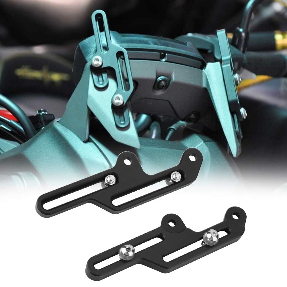 Staffe Regolabili Parabrezza Per Honda NC700X/NC750X 2012-2015 - Alluminio, Nero - Foto 2