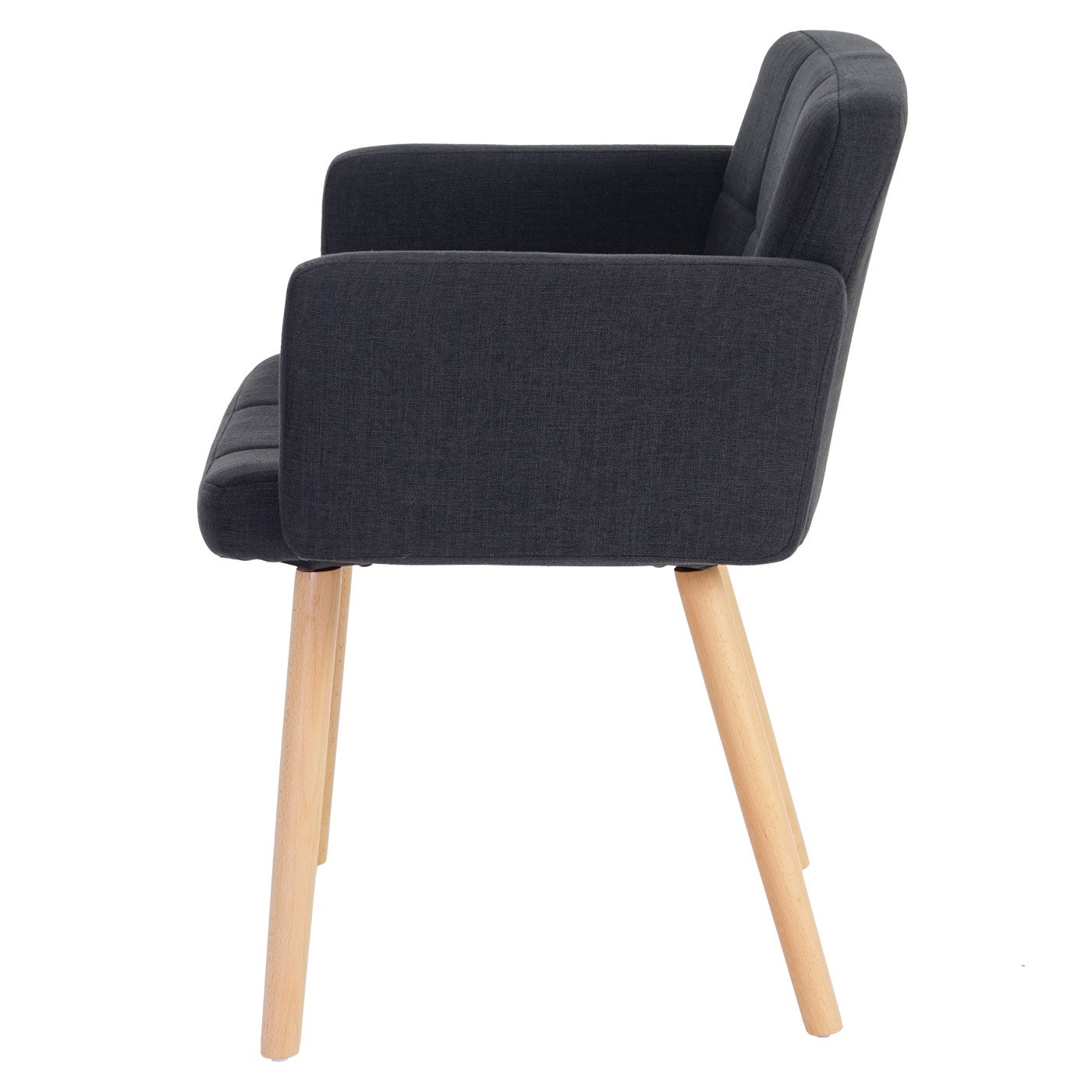 Krzesło do jadalni Orlando II, krzesło kuchenne, retro design ~ tekstylny, ciemnoszary