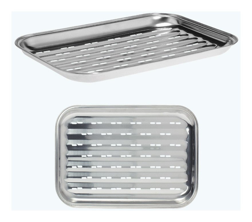 Blacha do pieczenia ze stali nierdzewnej, ok. 35 x 24,5 cm (1 sztuka)