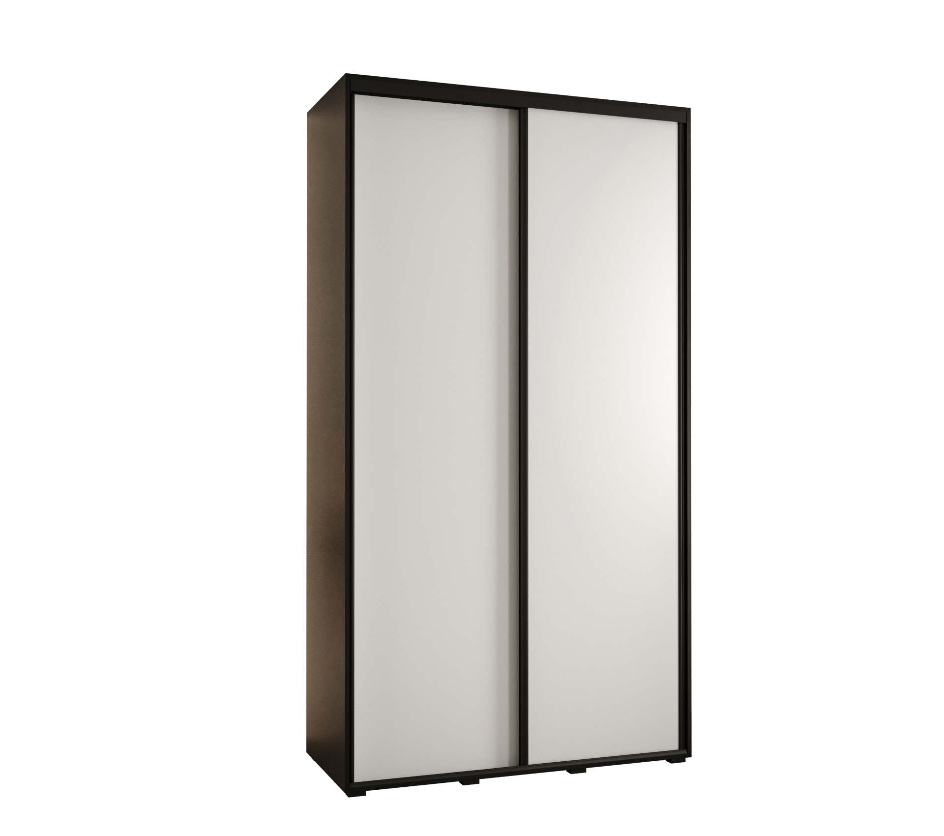 Szafa przesuwna wysoka Davos 1 130 x 45 x 235,2 cm czarny + biały + u. czarny - Abiks Meble