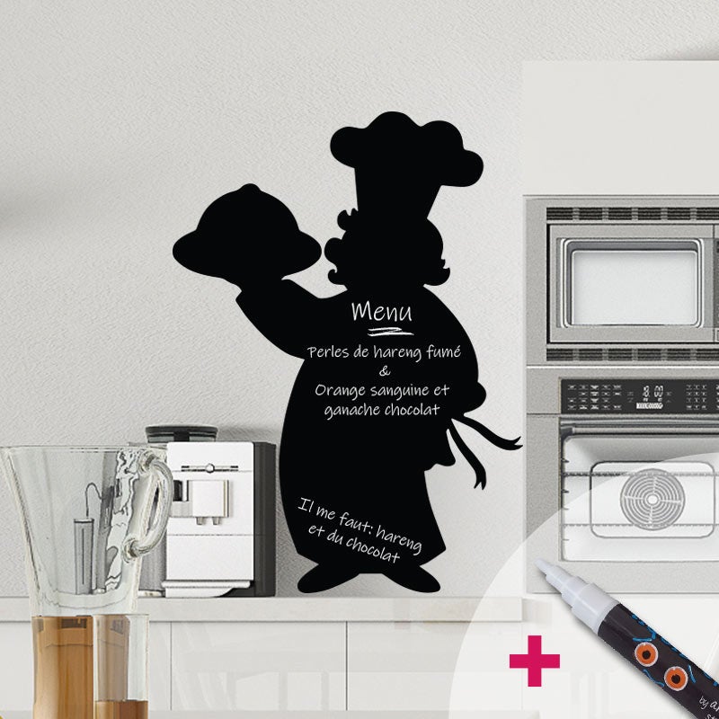 Sticker Ardoise Effaçable Forme Souris - Tableau Noir Adhésif Pour Notes, Décoration Murale Enfant, Bureau