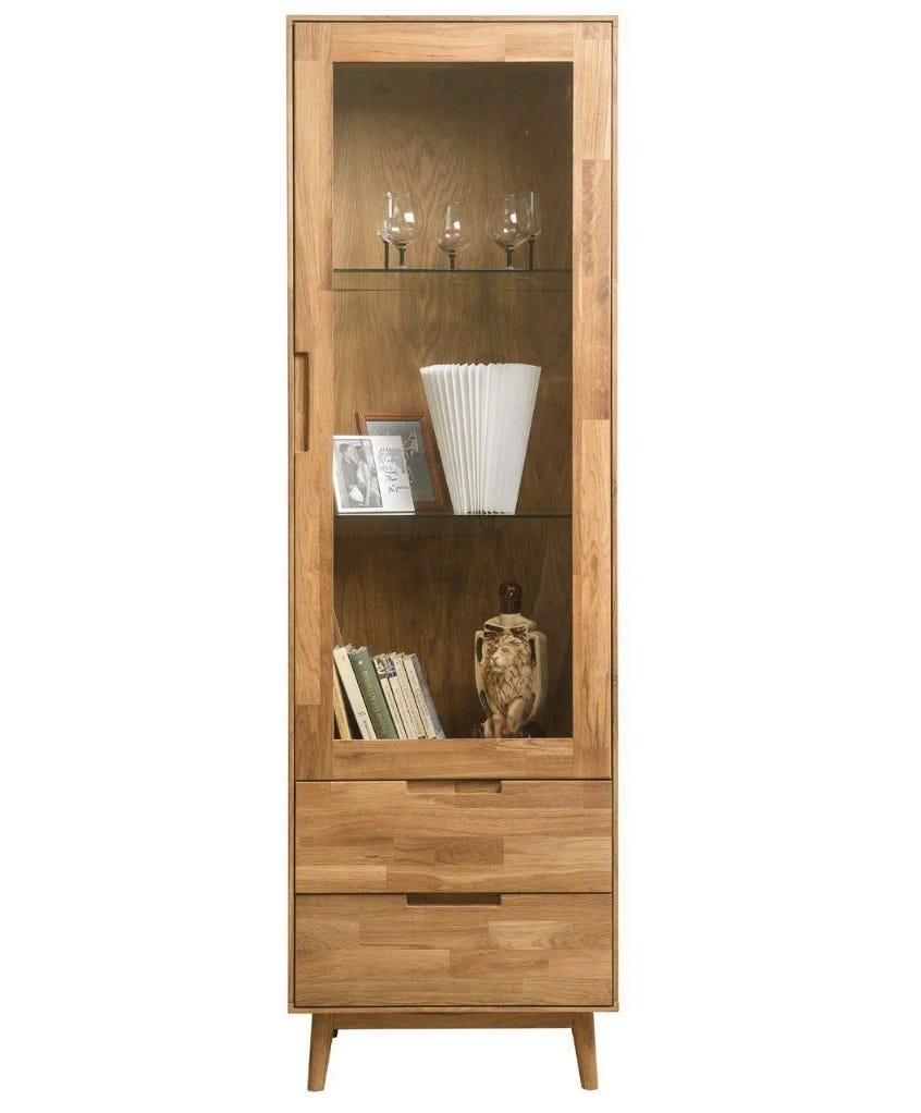 Vitrine en bois de chêne massif Kundy | Leroy Merlin