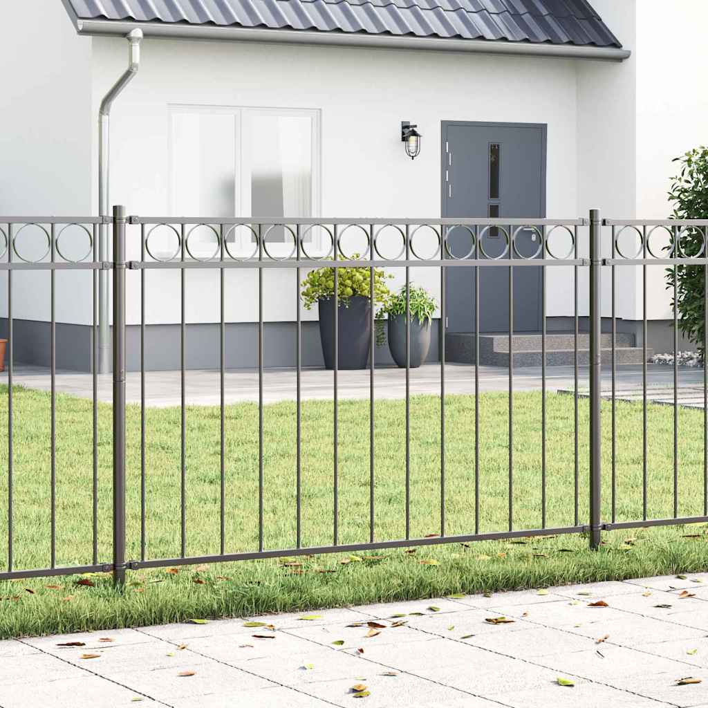 Element ogrodzenia ASSEN Szary 170 x 150 cm Stal vidaXL