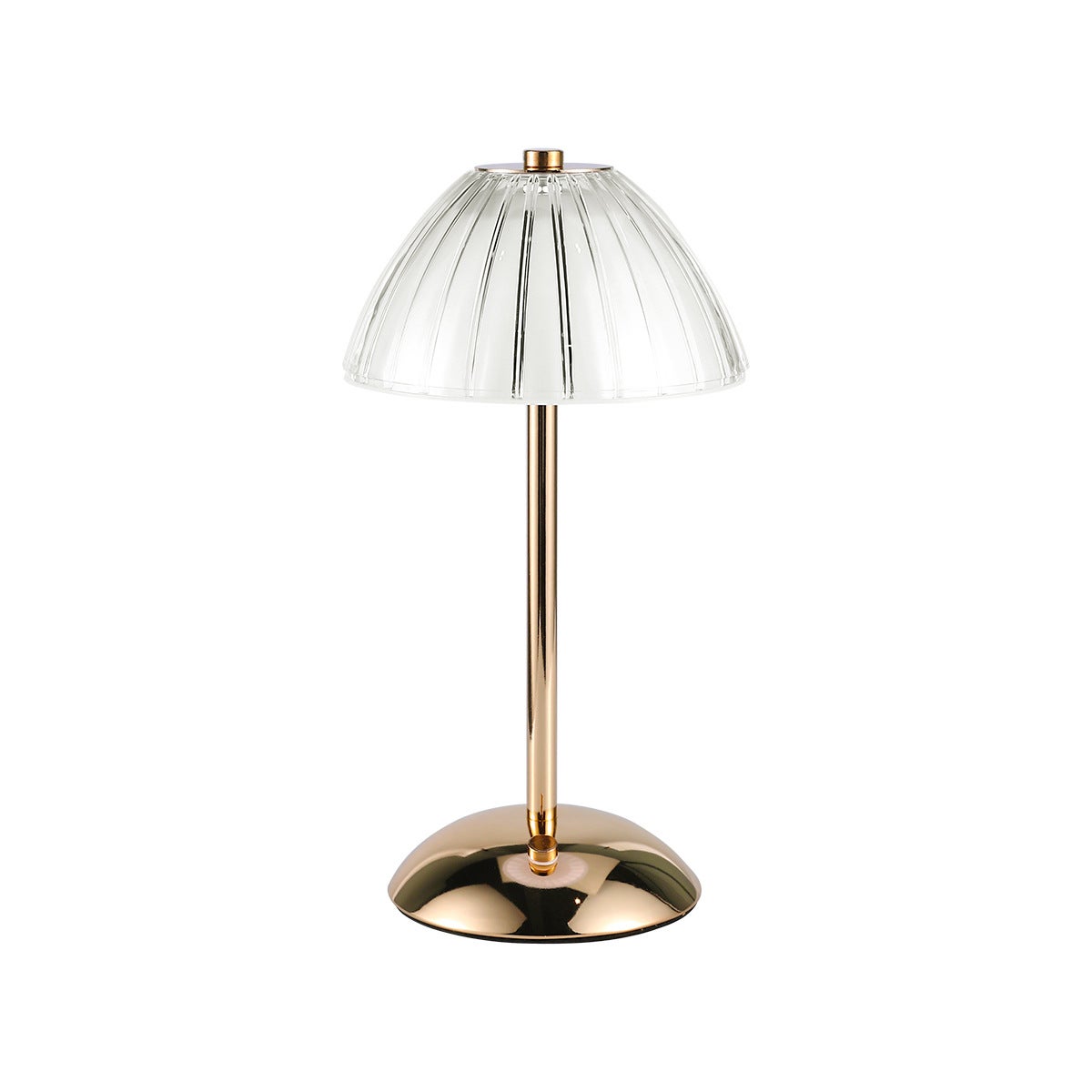 Bezprzewodowa lampa grzybkowa o zmiennym natężeniu światła mała ładowalna lampa zewnętrzna retro do pomieszczeń i restauracji w kolorze złotym