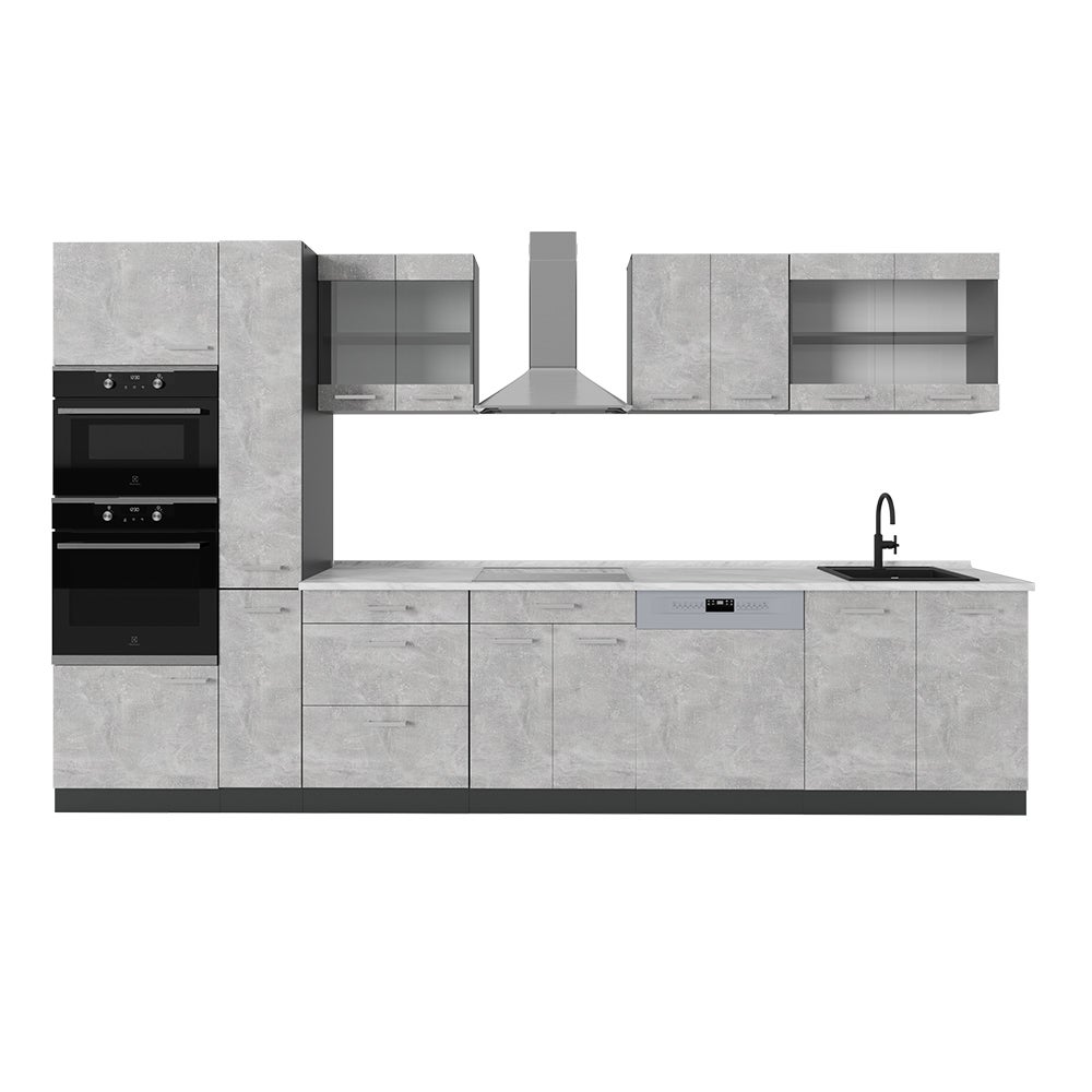 Vicco Kuchnia R-Line, Beton/antracyt, 350 cm , BP Marmur