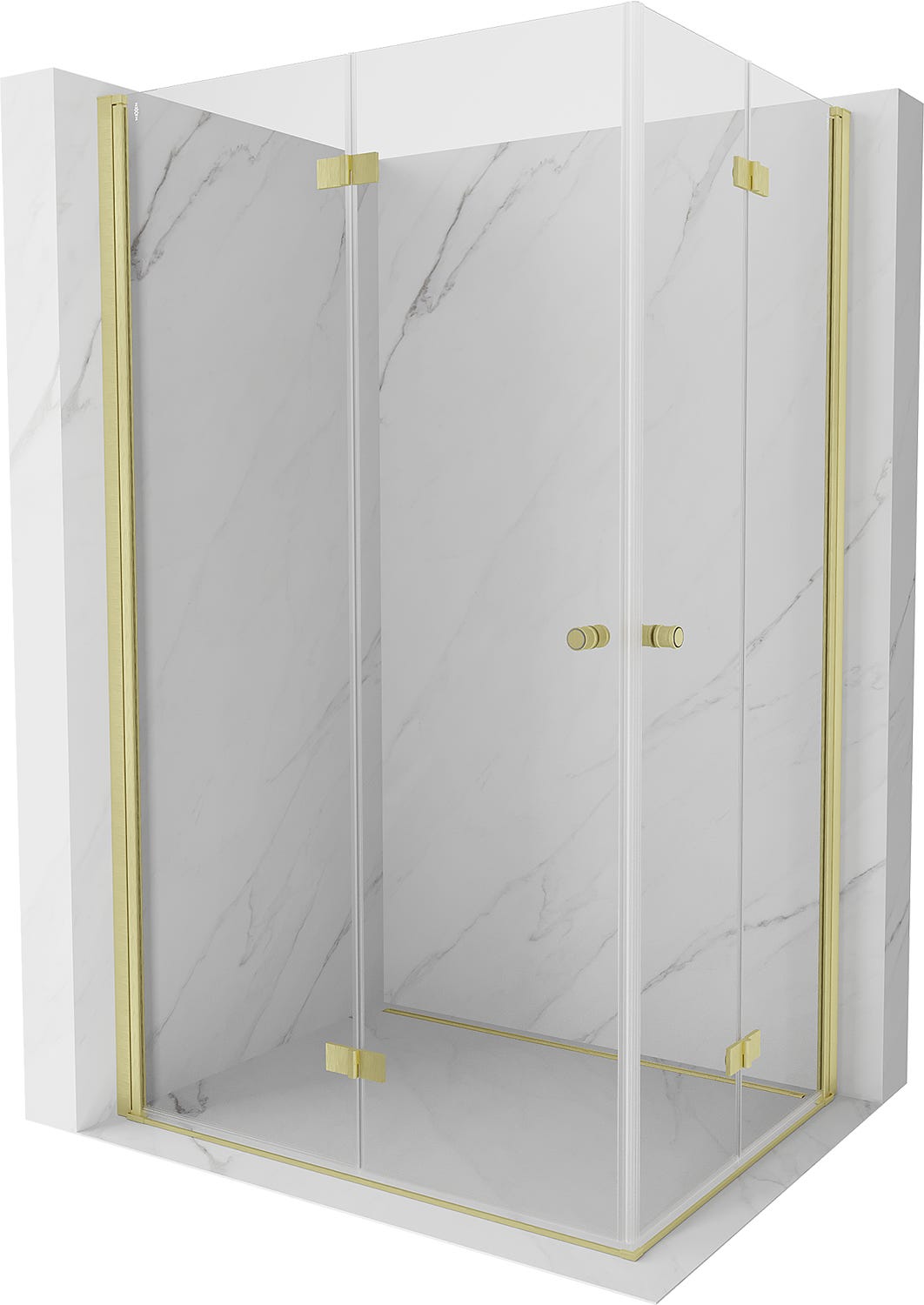 080p Mexen Mist-F Duo cabine de douche pliante 120 x 80 cm, transparent ...