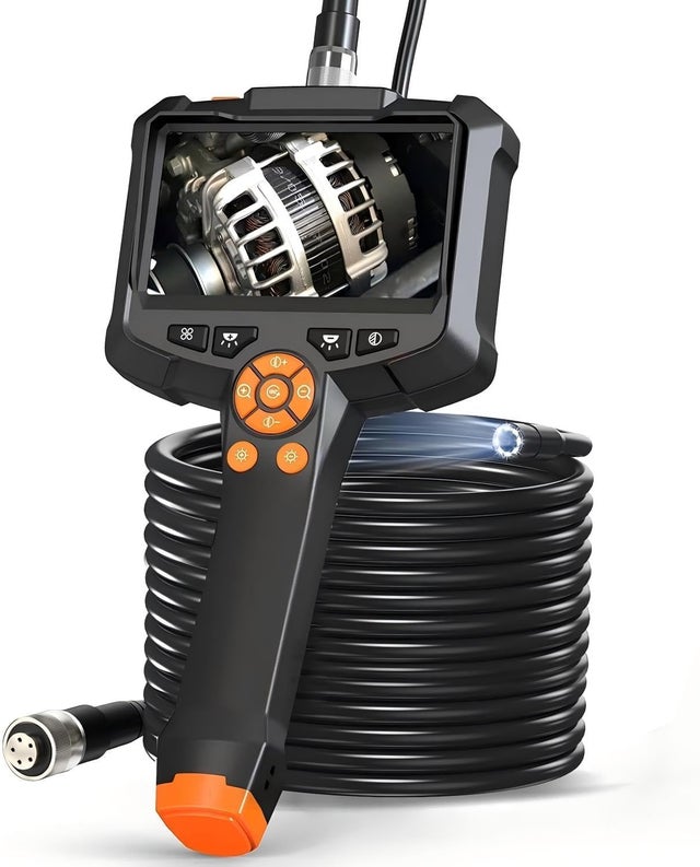10M Caméra Endoscopique,Endoscope Camera avec Écran IPS 4,3 Pouces, 1080P HD Camera Canalisation avec 8 lumières LED, Caméra d'inspection, IP67 étanch