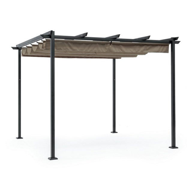 Bizzotto gazebo dynamic 3x3 antracite - tortora 795600