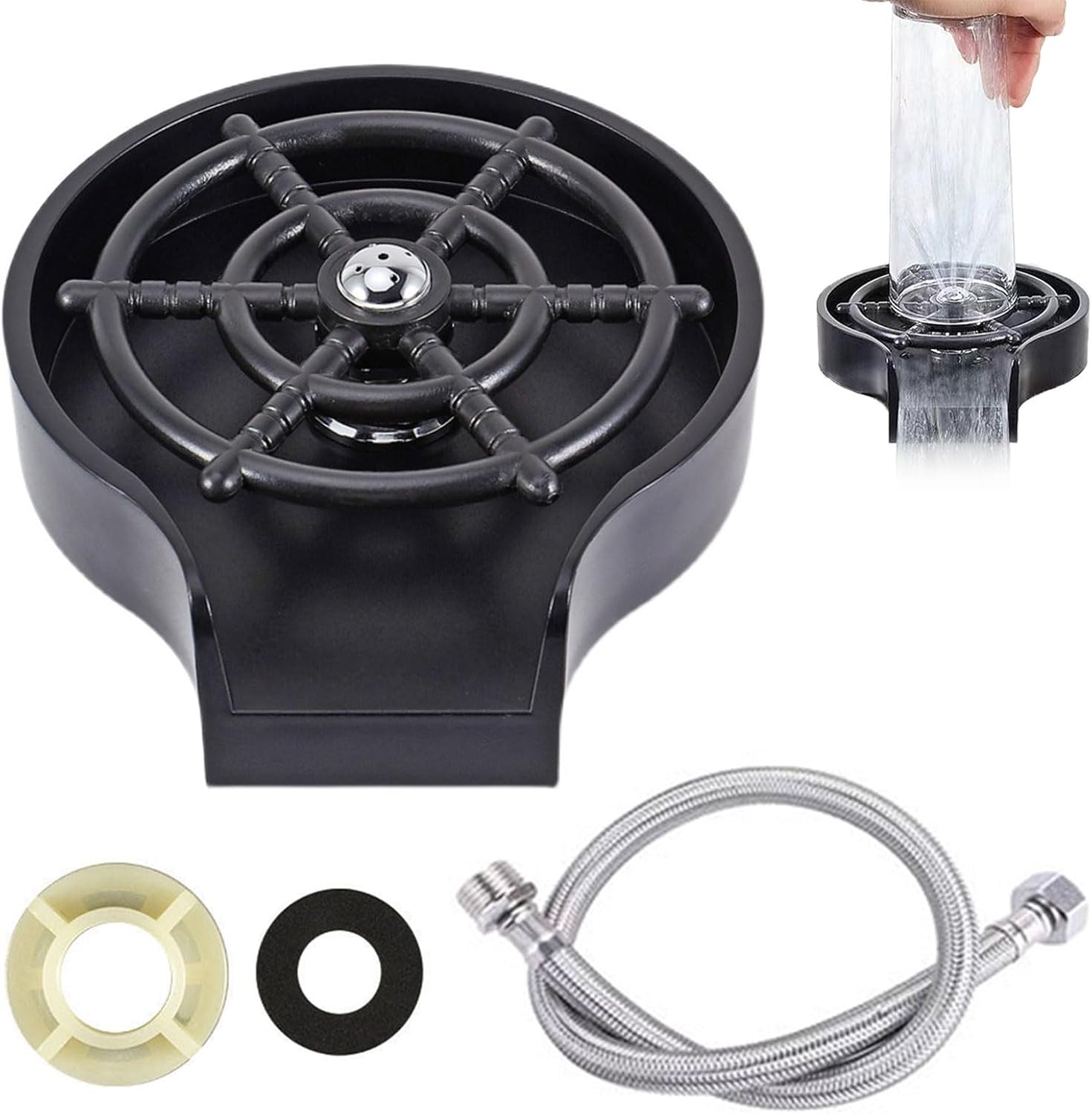 Zmywarka do szkła, akcesorium do zlewu kuchennego, zmywarka do szkła odpowiednia do kuchni, barów, kawiarni, barów z herbatą bąbelkową i hoteli.