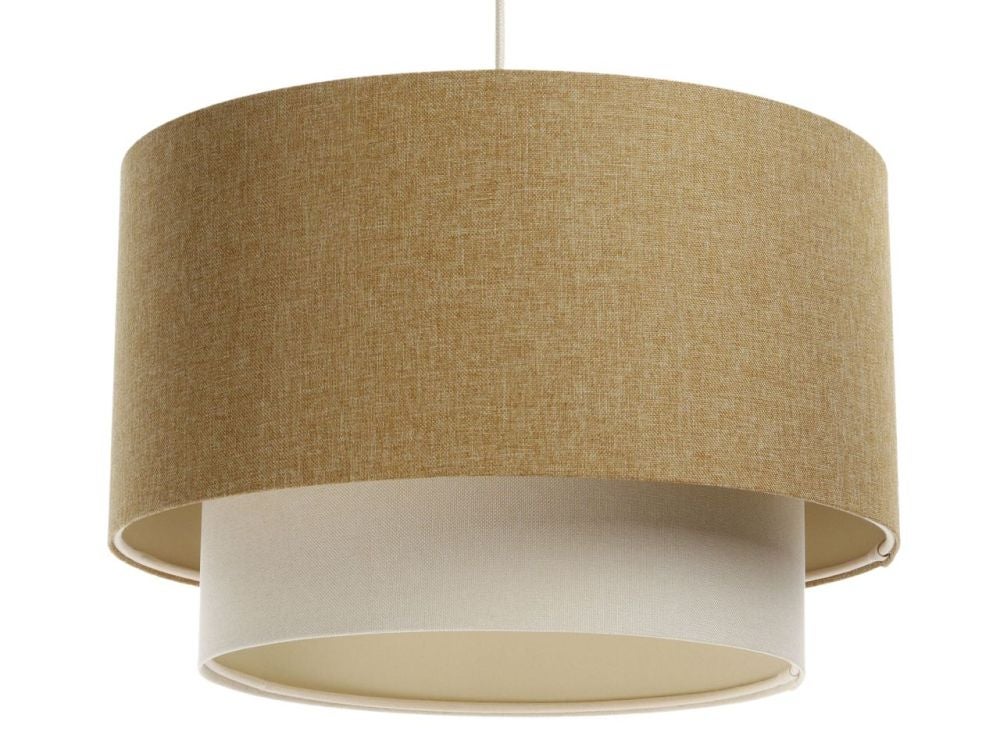 Lampa wisząca ERUTAN DOUBLE 40 żółta/kremowa