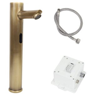 Robinet Lavabo Capteur Infrarouge Automatique – Laiton Chromé Haut De Gamme 32 Cm – Mitigeur Moderne Sans Contact