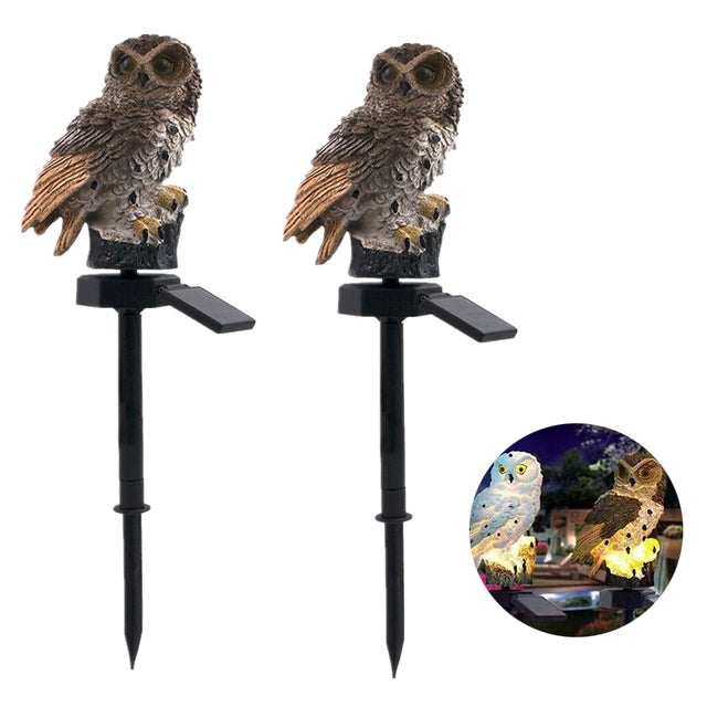 2 sztuki wysokiej jakości maska ogrodowa ścieżka podwórko trawnik sowa zwierzęca lampa ozdobna wodoodporna energia słoneczna światło LED