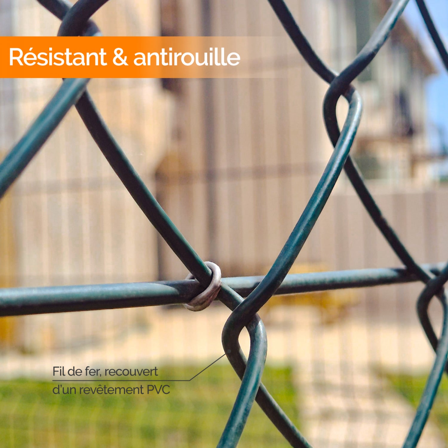 Grillage simple torsion plastifié pour clôture de jardin - 20 m x 1.5 m - Maille 5 x 5 cm - Diam 2.1 mm - Vert - Linxor - 3