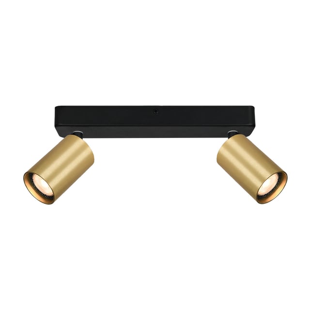 Lampa sufitowa wisząca Nesto mosiężno-czarna 2xGU10x10W wym: 13 x 24 x 5,5 cm aluminium Italux