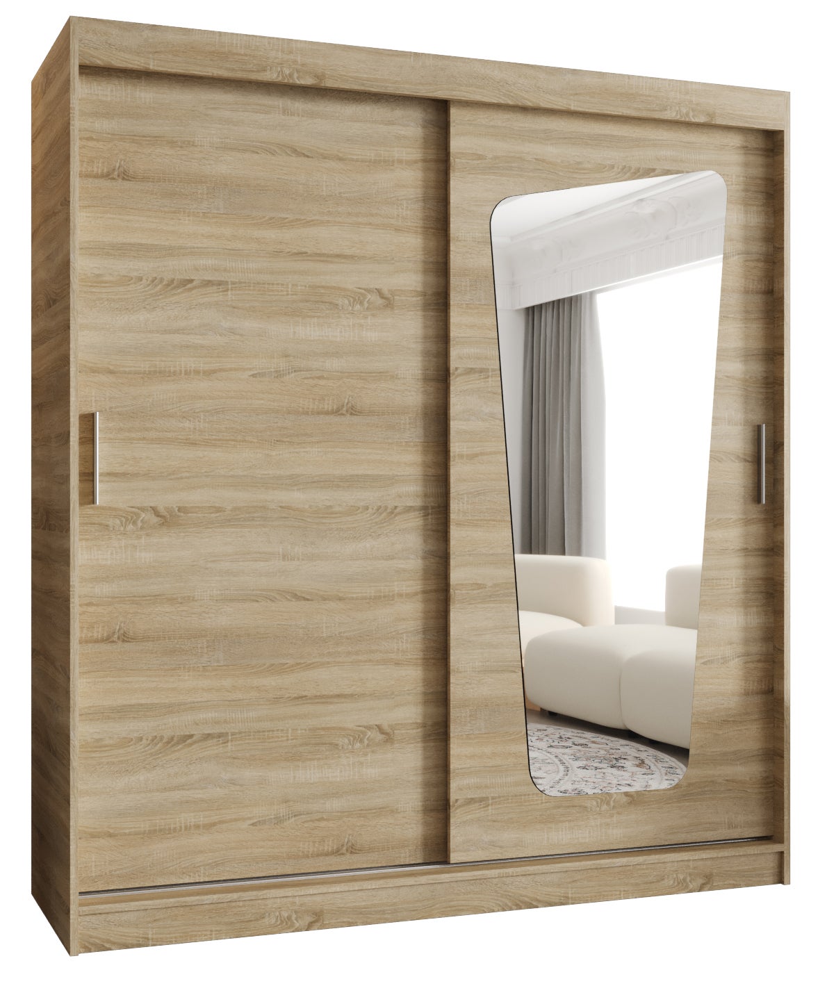Szafa przesuwna garderoba MOKA 180 x 62 x 200 cm Sonoma