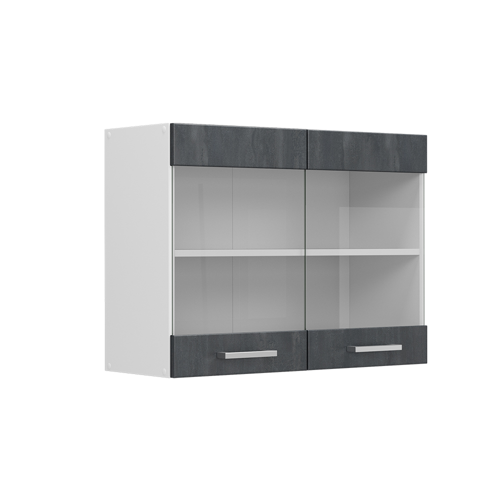Vicco meuble de cuisine haut vitré Fame-Line, Vert Or Campagne, 80 cm