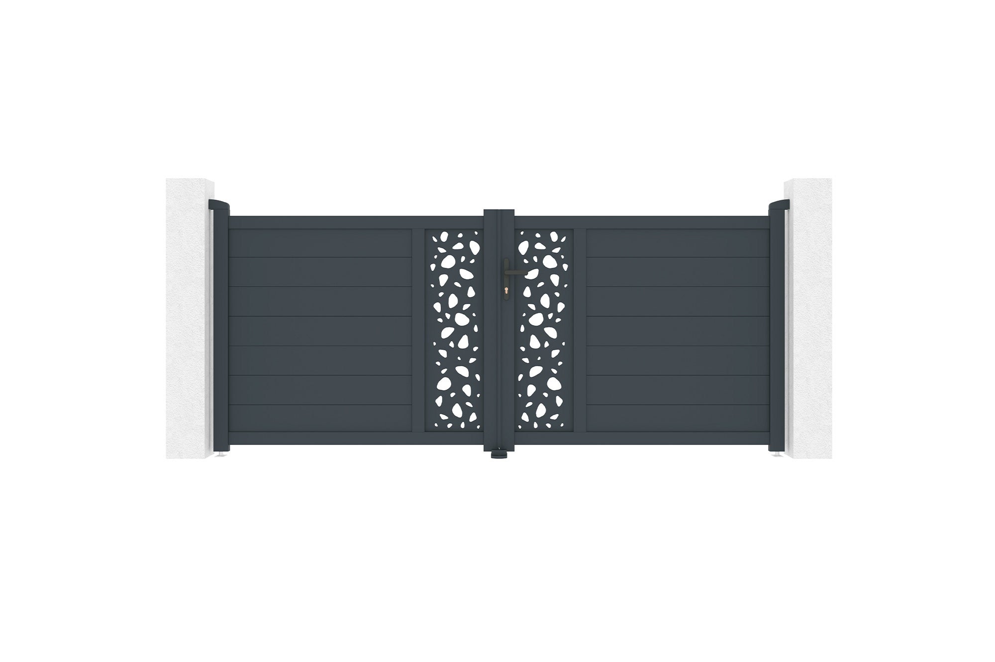 Brama skrzydłowa 3m SUNNY H.120 aluminium szare