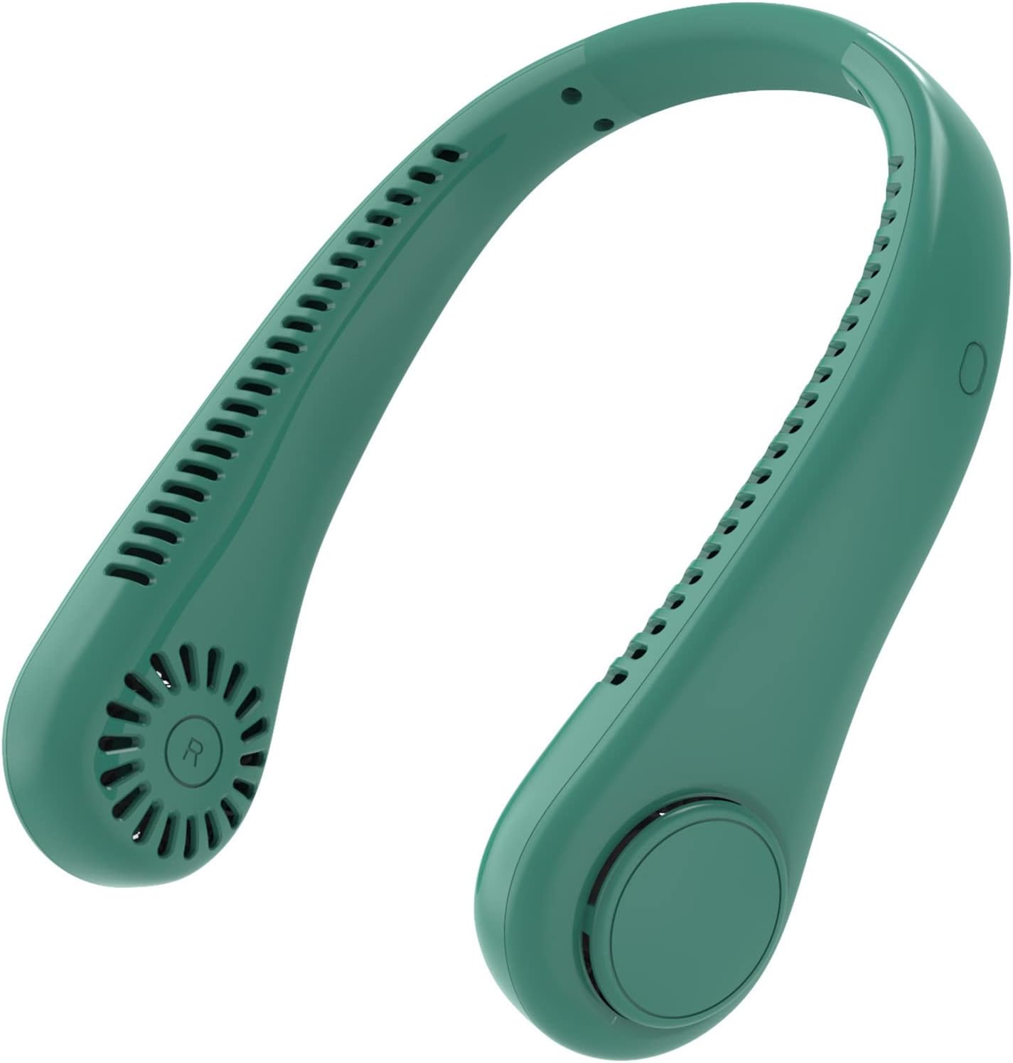 Przenośny wentylator USB, przenośny wentylator na szyję do wędrówek, 3 prędkości, cichy, do użytku na zewnątrz i do uprawiania sportu (zielony)