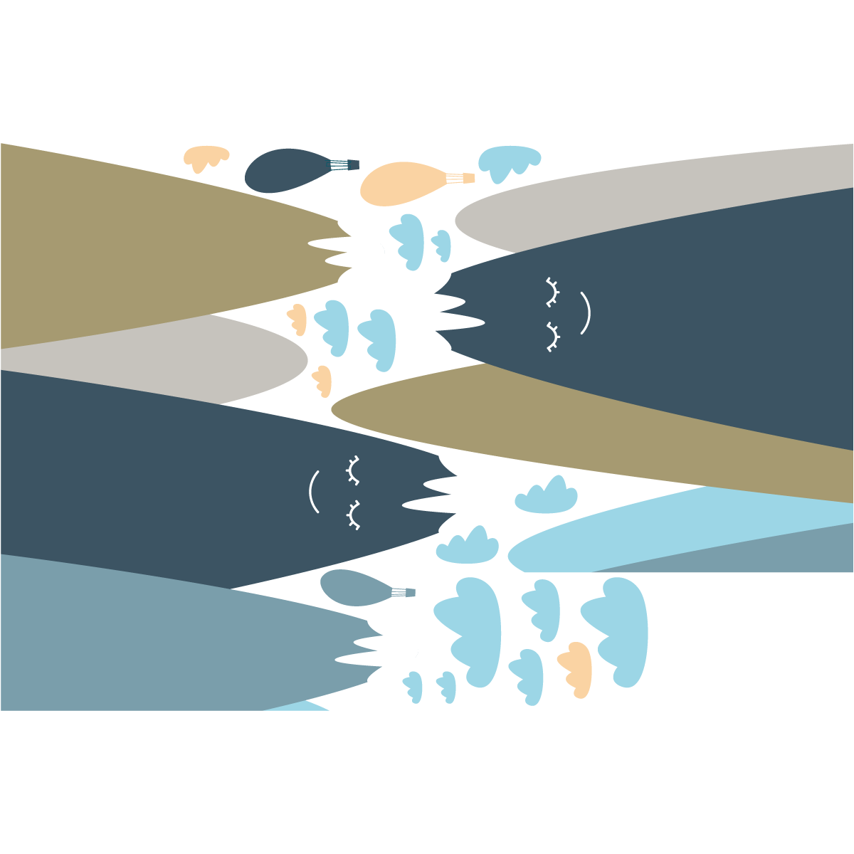 Adesivo bambino di montagna scandinavo devika - Sticker adesivo - adesivi murali - 40x60cm - 2