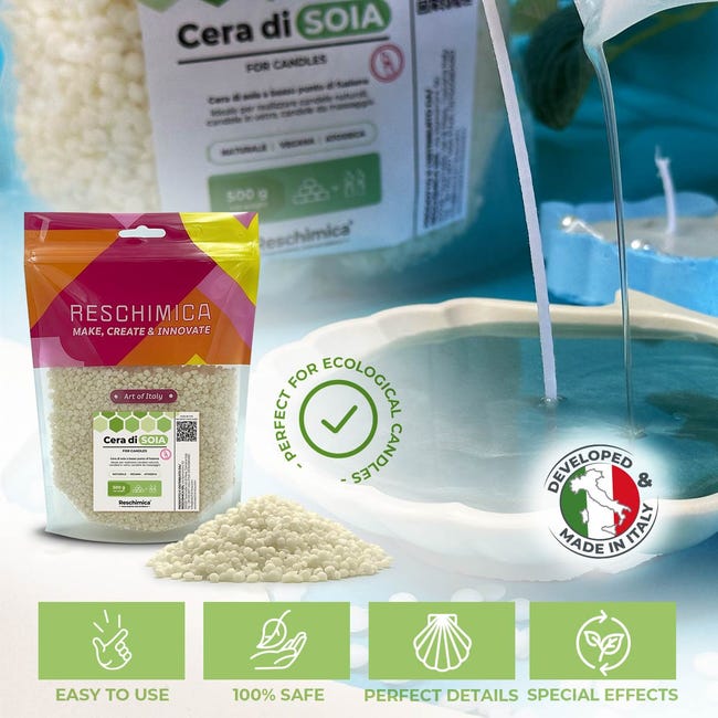 Cera Di Soia Naturale 5kg Per Candele Fai Da Te - Vegana, Profumata E Colorabile - Foto 5