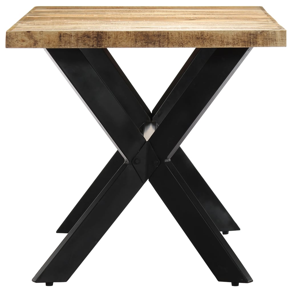 Table de salle à manger | Table à manger 140x70x75 cm Bois de manguier massif brut CFW85159 - 2