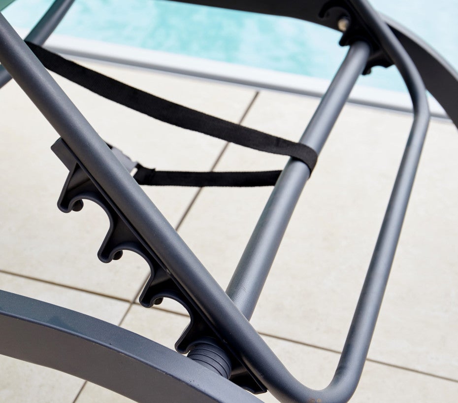 Transat de jardin en acier - gris anthracite - GOZO - 3