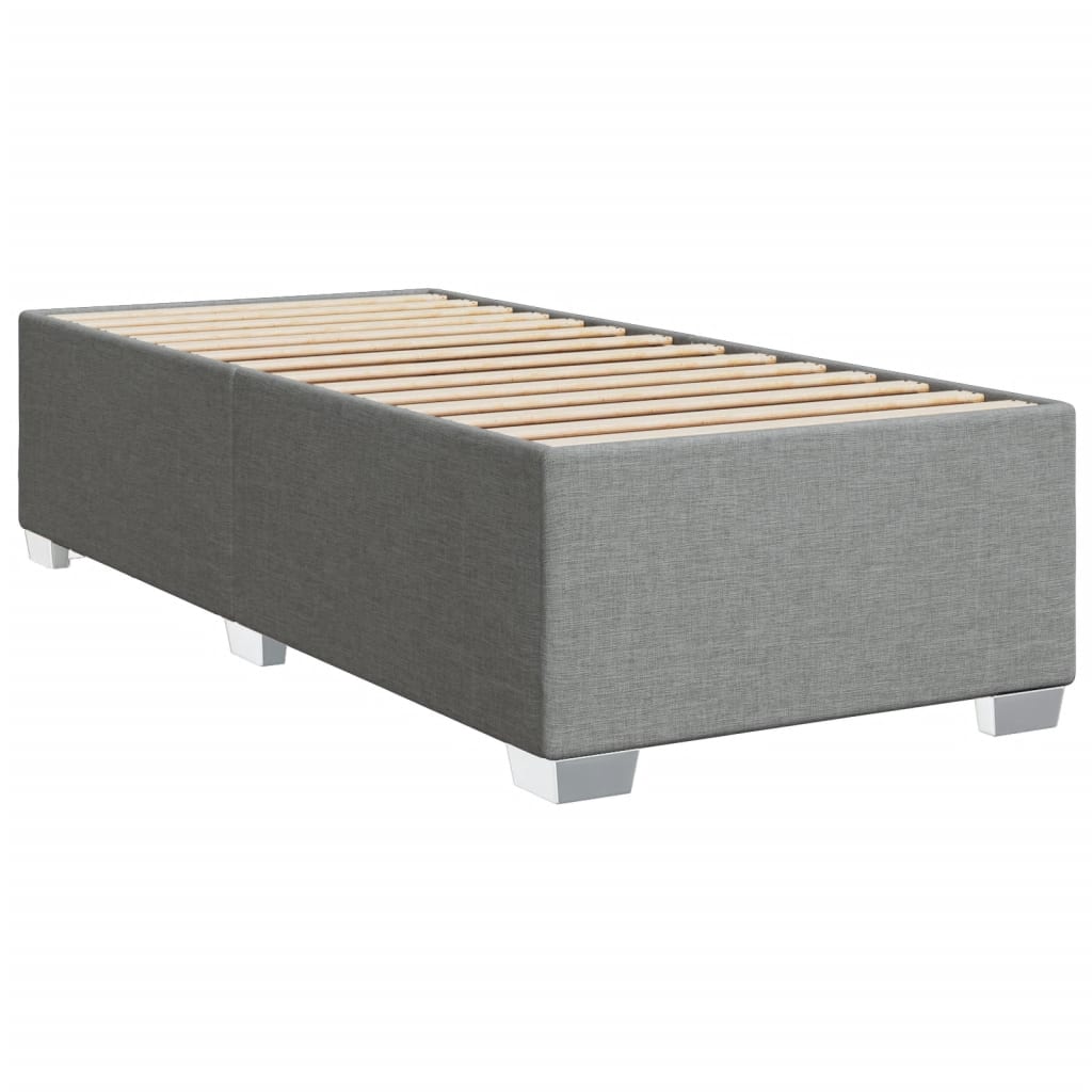 Cadre de lit sans matelas gris clair 100 x 200 cm tissu - 3