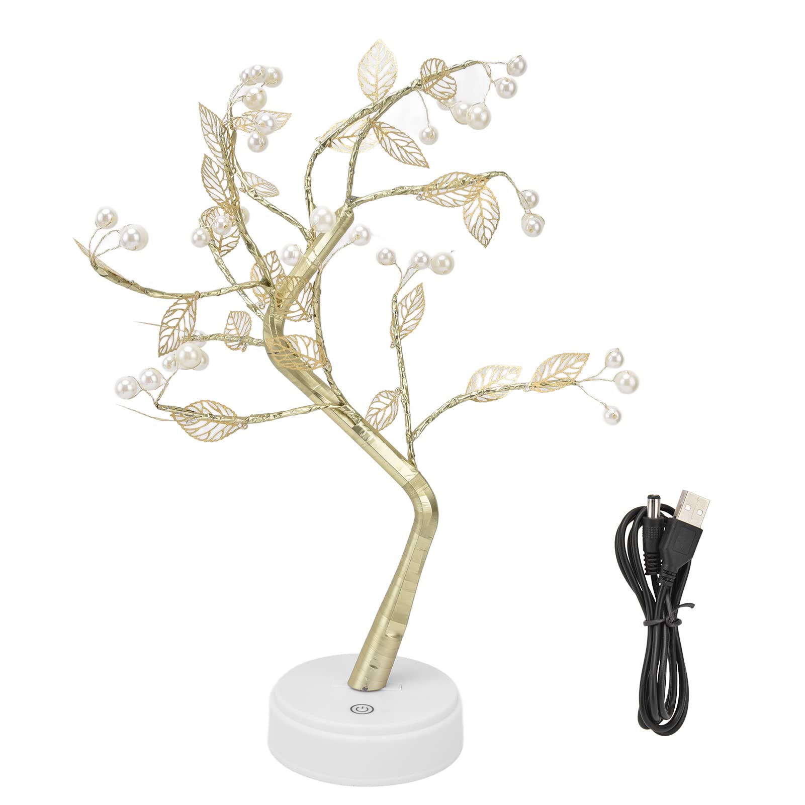Lampka drzewko LED z regulowanymi gałęziami w stylu bonsai, przełącznik dotykowy, lampka drzewko o wykwintnym wyglądzie do dekoracji