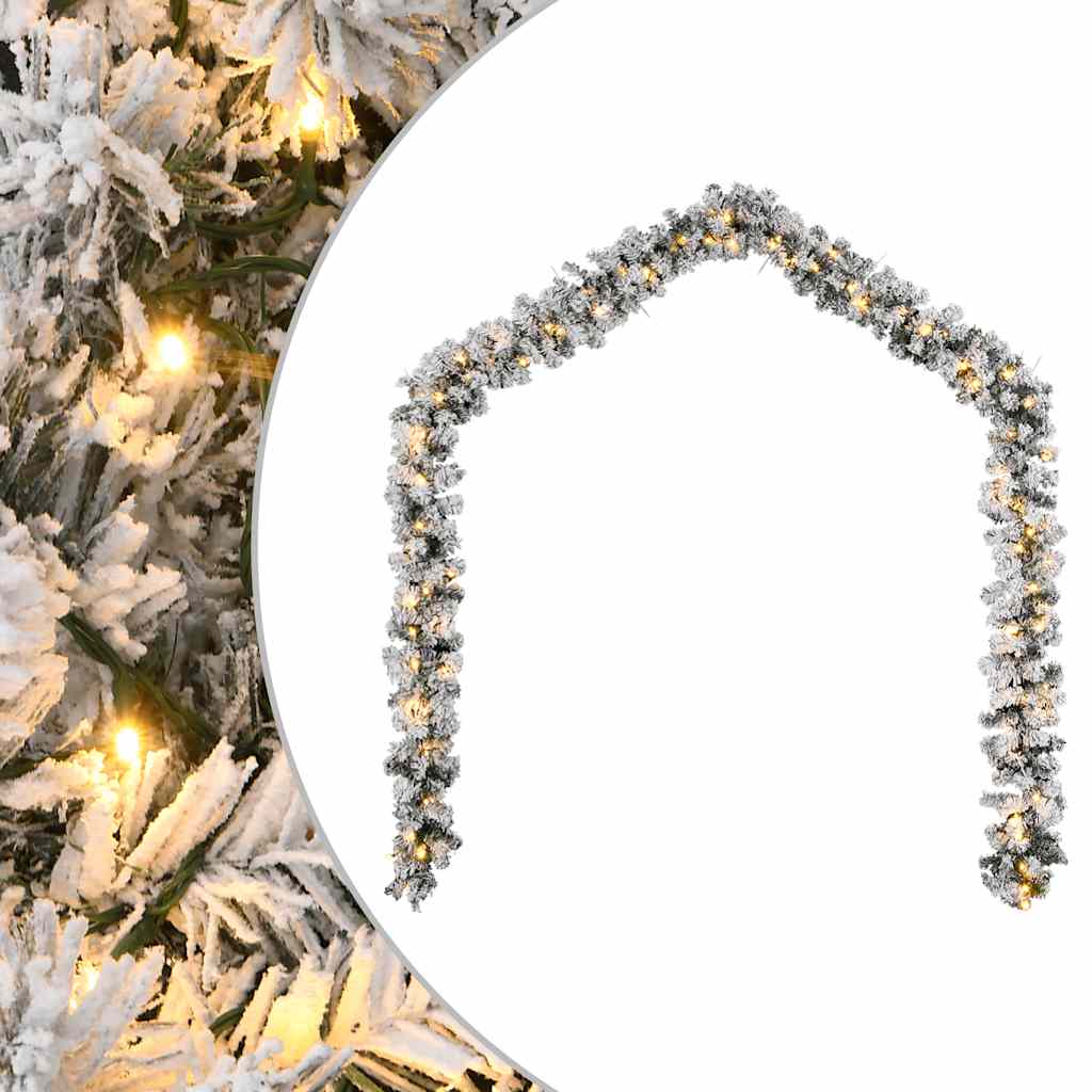 Świąteczna girlanda z lampkami LED, zielona, 10 m, PVC vidaXL